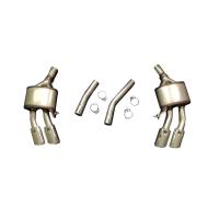 Двойной выхлоп S4 для Audi A4 2016-2022 - нержавейка