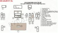 Volkswagen Golf (99-) декоративные накладки под дерево или карбон (отделка салона),  АКпп или Manual, 4 и 2 двери , правый руль
