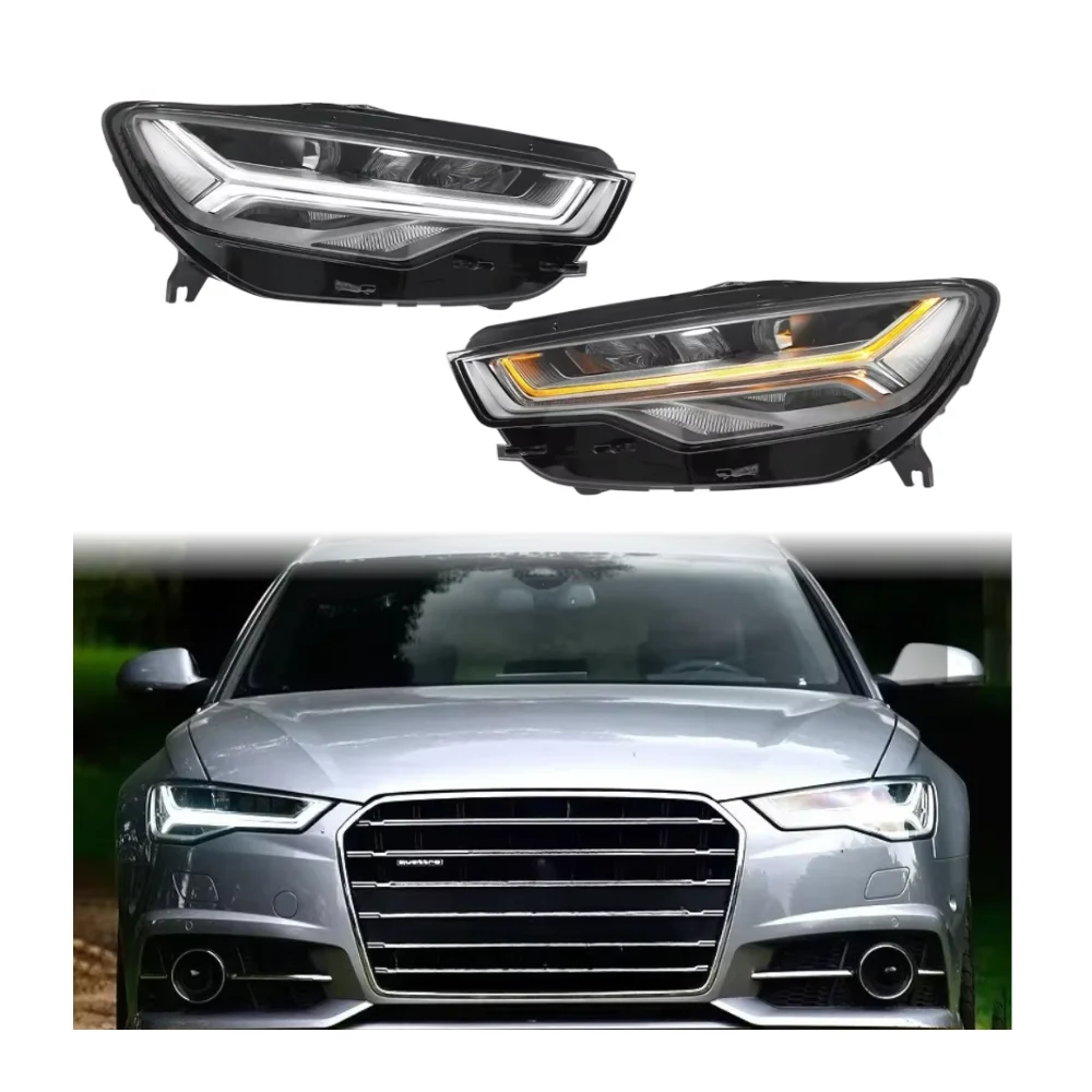 Передние фары LED для Audi A6 C7 (2012–2018) с динамическими поворотниками