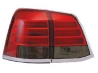 Toyota Land Cruiser 200 (2008-) фонари задние светодиодные красно-тонированные, дизайн Lexus LX570, комплект лев.+прав.