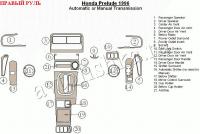 Honda Prelude (96-96) декоративные накладки под дерево или карбон (отделка салона), механичеcкая коробка передач или АКпп, правый руль
