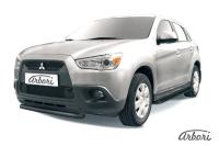 Защита переднего бампера Arbori d57 короткая черная MITSUBISHI ASX 2010-2012
