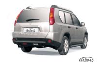 Защита заднего бампера Arbori d57 черная NISSAN X-TRAIL 2007-2010