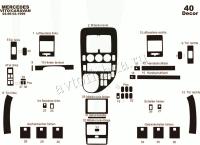 Mercedes-Benz Vito 1996-1999 декоративные накладки (отделка салона) под дерево, карбон, алюминий