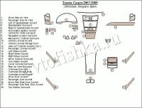 Декоративные накладки салона Toyota Camry 2007-2010 полный набор, с OEM деревом, с навигацией