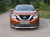 Nissan Murano (16–) Защита передняя нижняя (овальная с ДХО) 75х42 мм