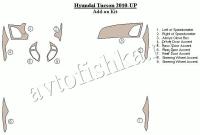 Декоративные накладки салона Hyundai ix35 2010-н.в. дополнительный набор