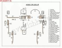 Honda CR-V (02-) декоративные накладки под дерево или карбон (отделка салона), полный набор , правый руль