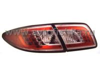 Mazda 6 (2002-2007) седан фонари задние светодиодные красно-хромированные, комплект лев.+прав.