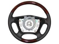 Mercedes W163 ML руль классический, черная кожа - дерево орех
