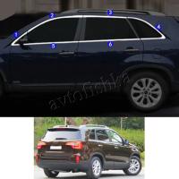Kia Sorento (10–20) Молдинги окон, нержавейка, хром