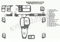 Декоративные накладки салона Dodge Durango 1997-1999 без задних дверных панелей