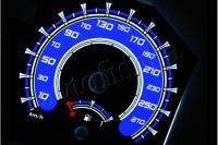 Renault Megane 2 светодиодные шкалы (циферблаты) на панель приборов - дизайн 1