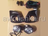 Toyota Corolla (2011-) передние дневные ходовые фары вместо противотуманных фар, полный установочный комплект.