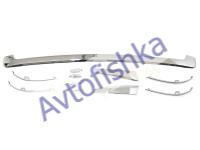 Toyota LandCruiser Prado 150 (10-) комплект хромированных накладок на решетку радиатора, комплект 11 предметов