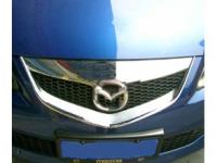 Mazda 6 (05-) накладки на решетку радиатора, молдинг хромированный, комплект 2 шт.