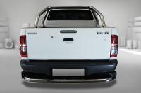 Toyota Hilux (12–) Защита заднего бампера, цельная (63 мм, полир. нерж.)