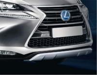 Lexus NX (14–) Накладка на передний бампер, серебр.(кроме F-sport)
