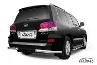 Защита заднего бампера "уголки" Arbori d76 LEXUS LX-570 2012-