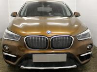 BMW X1 (15–) Защита радиатора Premium, чёрная, верх