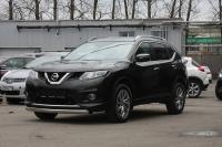 Защита переднего бампера труба 75x42 овальная, Nissan X-Trail 2015-