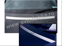 Mercedes E W210 (95-00) декоративные накладки на решетку воздухозаборника капота хромированные.
