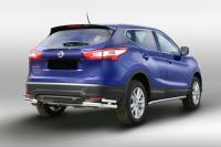 Защита задняя уголки d60/42,Nissan Qashqai 2014-, NQSH.76.5083