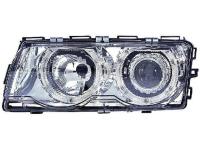BMW E38 (99-01) фары передние, с регулирующим мотором линзовые со светящимися ободками, хромированные