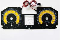 Renault Megane 2 светодиодные шкалы (циферблаты) на панель приборов - дизайн 2