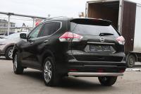 Защита задняя 75x42 овальная, Nissan X-Trail 2015-