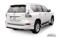 Защита заднего бампера Arbori d76 черная LEXUS GX-460 2013-