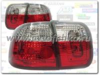 Honda Civic (96-98) 4 дв. седан фонари задние красно-хромированные, комплект 2 шт.