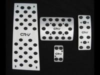 Honda CR-V (2012-) накладки на педали, подставку под ногу, алюминиевые, с логотипом CR-V, комплект 4 шт.