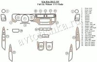 Декоративные накладки салона Kia Rio 2012-н.в. Полный набор, без UVO радио.