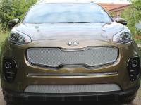 Kia Sportage (16–) Защита радиатора Premium, хром, середина