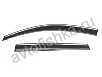 Volkswagen Touareg (2010-) дефлекторы окон тонированные с хромированным молдингом