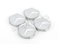 Mercedes крышки (колпачки) ступиц на диске, серебристые ОРИГИНАЛ