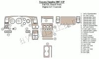 Декоративные накладки салона Toyota Tundra 2007-н.в. полный набор, Bench Seats, авто AC Control