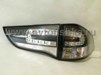 Mitsubishi Pajero Sport, Challenger (09-) фонари задние светодиодные черные, комплект 2 шт.