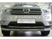 Toyota Highlander (10-) защита переднего бампера, труба 76 мм