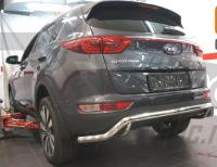 Kia Sportage (16–) Защита заднего бампера одинарная волна d 60 мм, нерж.