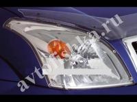 Защита передних фар прозрачная Toyota Land Cruiser Prado 120 2002-2008