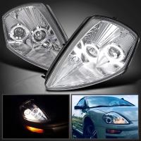 Mitsubishi Eclipse 2000-2005 фары линзовые хром с ангельскими глазками
