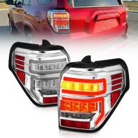 Toyota 4Runner (2010-2023) задние фонари хромированные с LED-полосой и динамическими сигналами