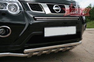 Декоративный эл. воздухозаборника верх. d16 (из 2 труб.) Nissan X-Trail 2011 (лок.сборка С-Пт) хром, NXTR.97.2184