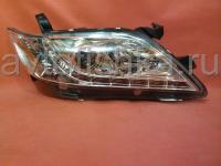 Toyota Camry V40 (2006-2009) тюнинговые передние хромированные фары со светодиодной подсветкой DRL, комплект 2 шт.