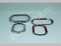 Renault Duster (2010-) накладка под ручку внутри двери из нержавеющей стали, 4 шт.