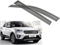 Hyundai Creta (15–) Дефлекторы боковых окон с хромированным молдингом, OEM стиль