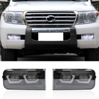 Toyota Land Cruiser 200 (2008-2011) противотуманные фары диодные с динамическими поворотниками