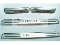 Chevrolet Aveo хэтчбек накладки порогов дверных проемов из нержавеющей стали, комплект 4 шт.